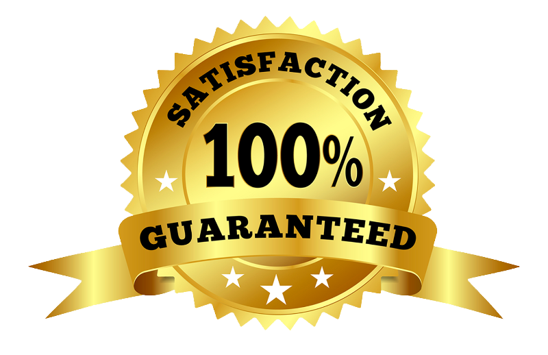 gold 100 satisfaction guaranteed badge
